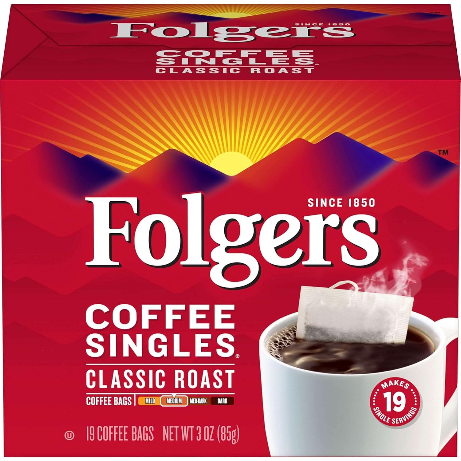 Folgers Coffee Singles - Convenient 19 Pack
