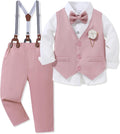 Toddler Boy Clothes Suit 5-Piece Formal Set - Classic Cotton Blend