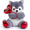 Husky Stuffed Animal with Love Balloon: Perfect Gift!