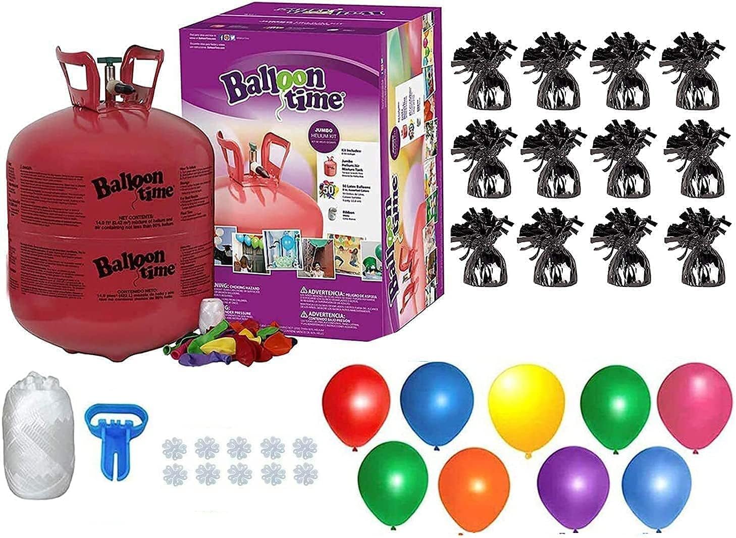 Helium Tank for Balloons at Home with 50 Balloons and More