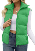JZC Women's Crop Puffer Vest Lightweight Sleeveless Jacket - Warm be