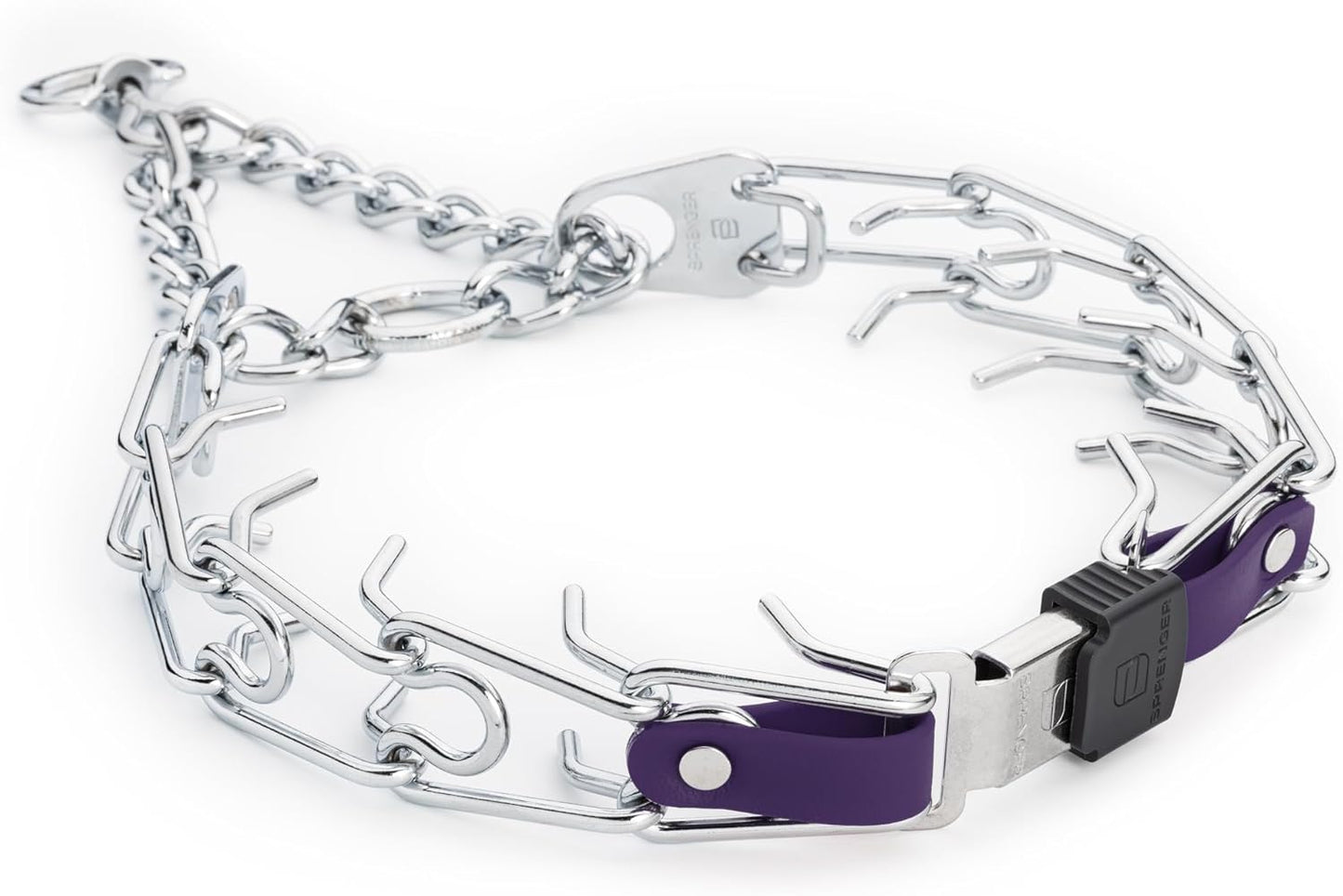 Herm Sprenger Chrome Plated Steel Dog Collar with Quick Release