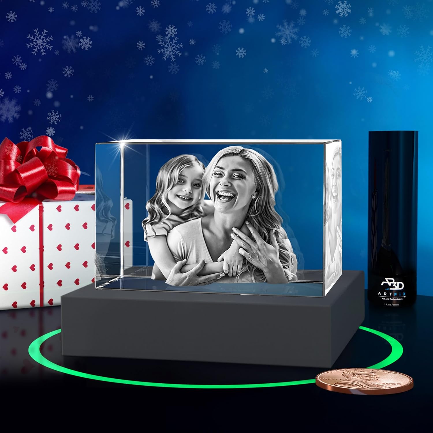 ArtPix 3D Premium Crystal Photo - Unique Christmas Gifts