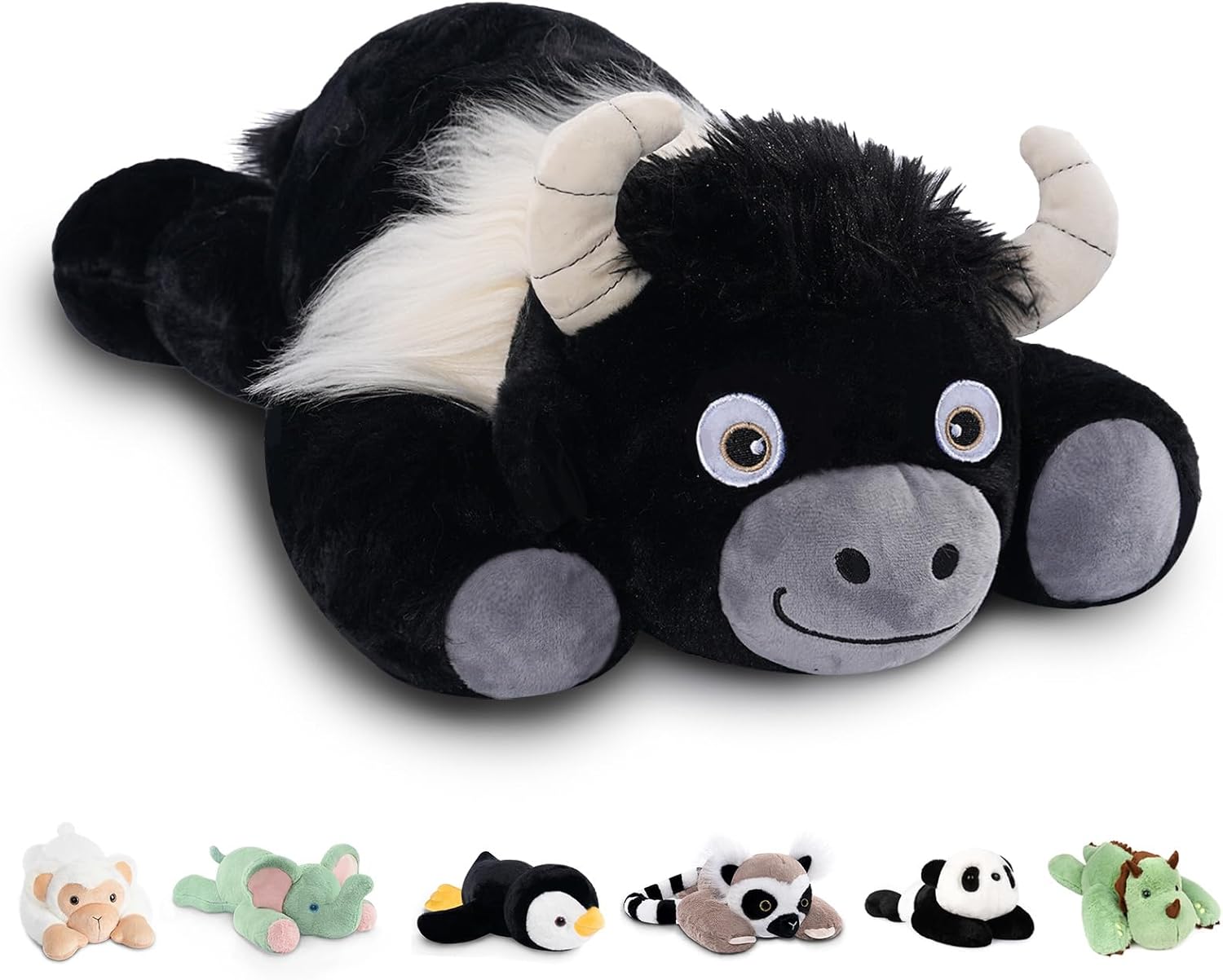 Niuniu Daddy 20in Highland Cow Weighted Plush Animal for Comfort