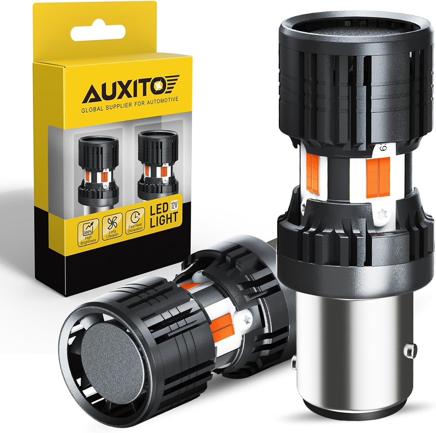 AUXITO 1157 LED Bulbs Amber Yellow for Turn Signal Lights