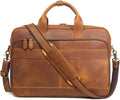 Leather Briefcase for Men 17in Laptop Messenger Bag - Work Ready