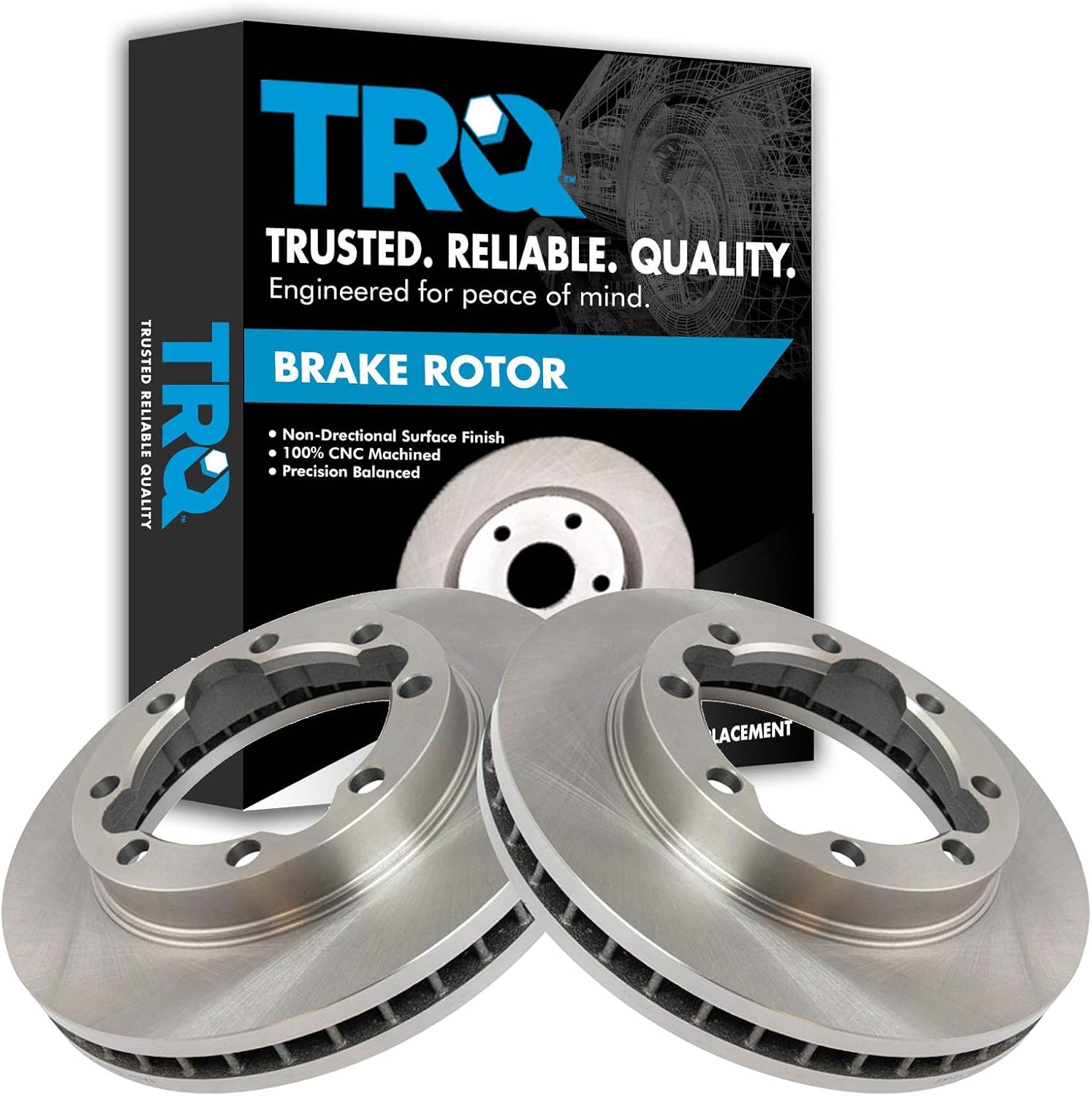 TRQ Front Brake Rotors Set for Chevrolet and Dodge Vehicles