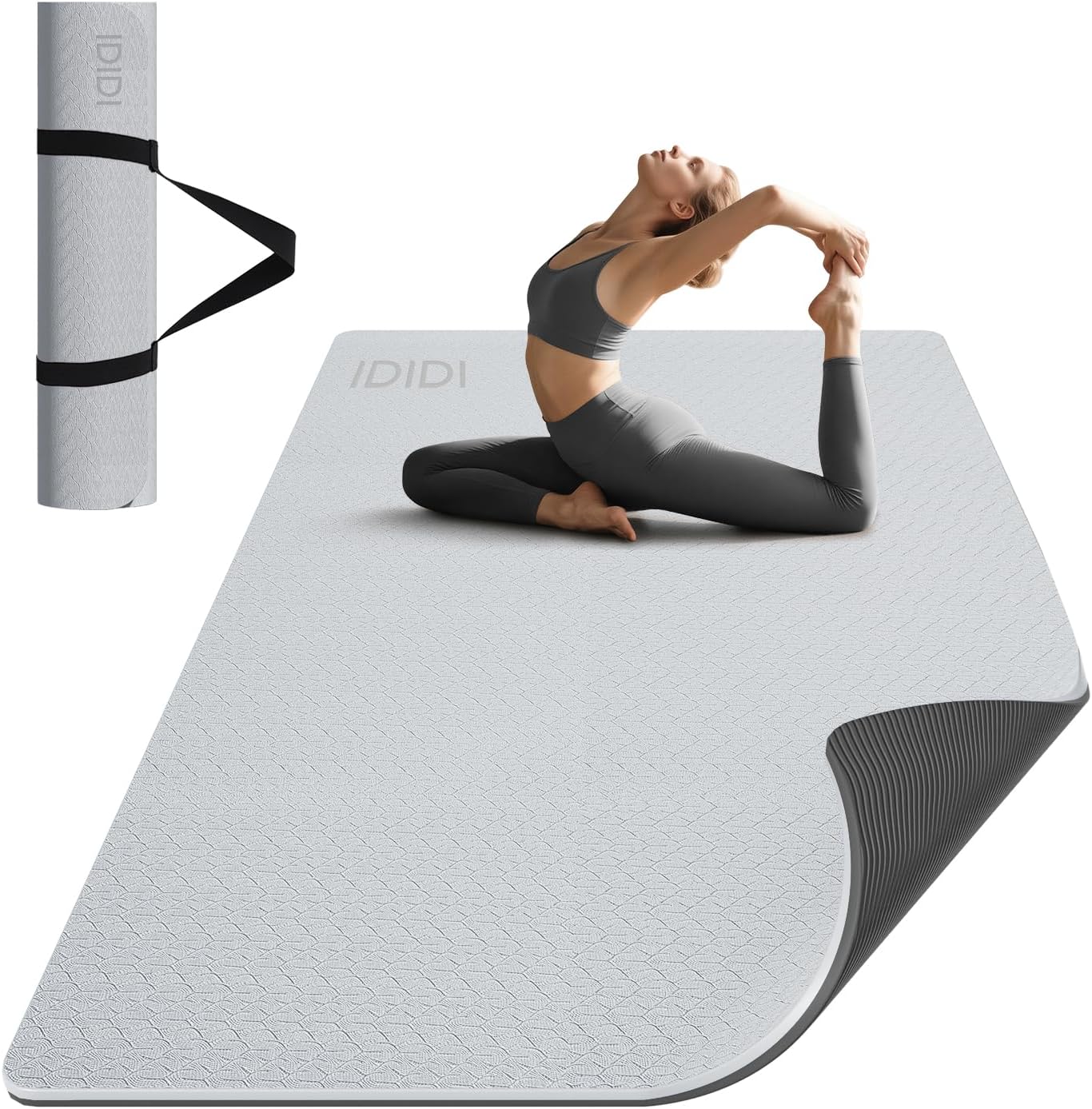 8mm Large Yoga Mat - Eco-Friendly Non-Slip Fitness Mat