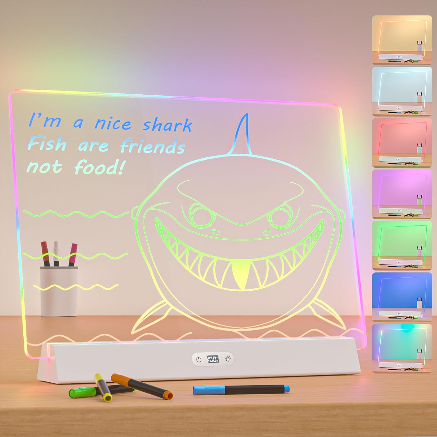 LED Note Board with Colors for Creative Doodling and Messaging