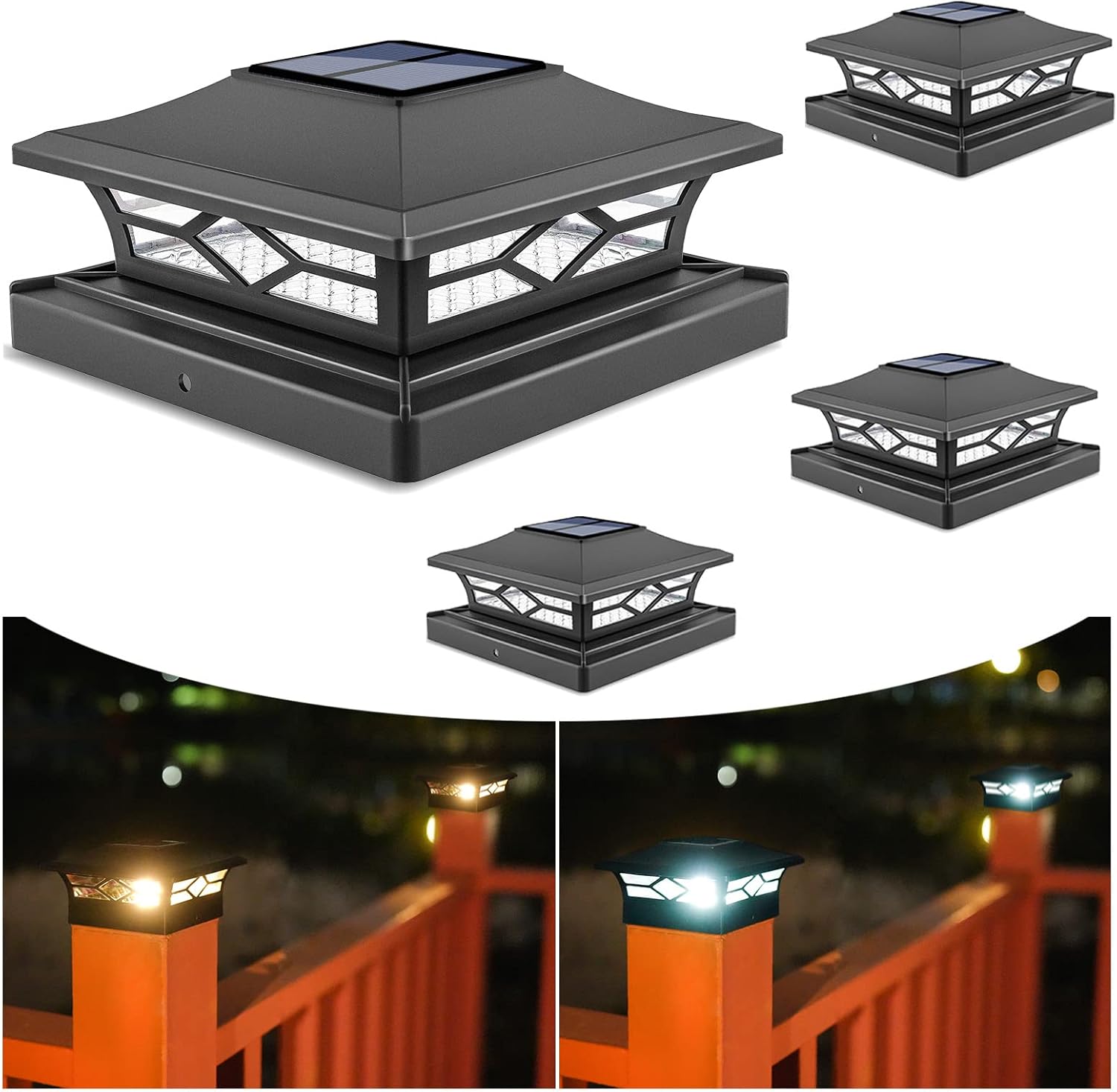 VOLISUN Solar Post Cap Lights: Bright Outdoor Deck Lighting