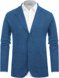 Men's Cardigan Sweater Shawl Collar Button Down Knit Blazer - Smart