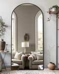 Full Length Mirror 71in x 32in Arched Floor Mirror - Oversized Style