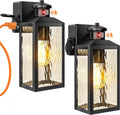 Motion Sensor Porch Lights with Outlets - Dusk to Dawn Outdoor