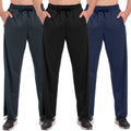 Mens Open Bottom Sweatpants with Zipper Pockets - Athletic Fit