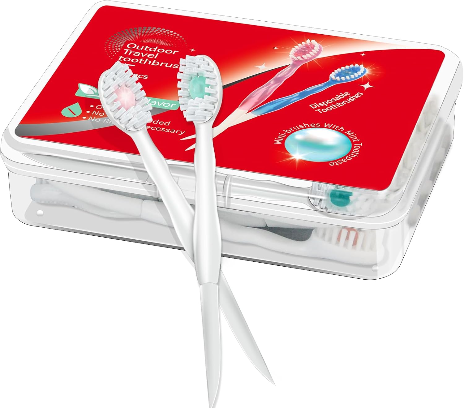 KUGUAN Disposable Mini Toothbrush Travel Toothbrushes