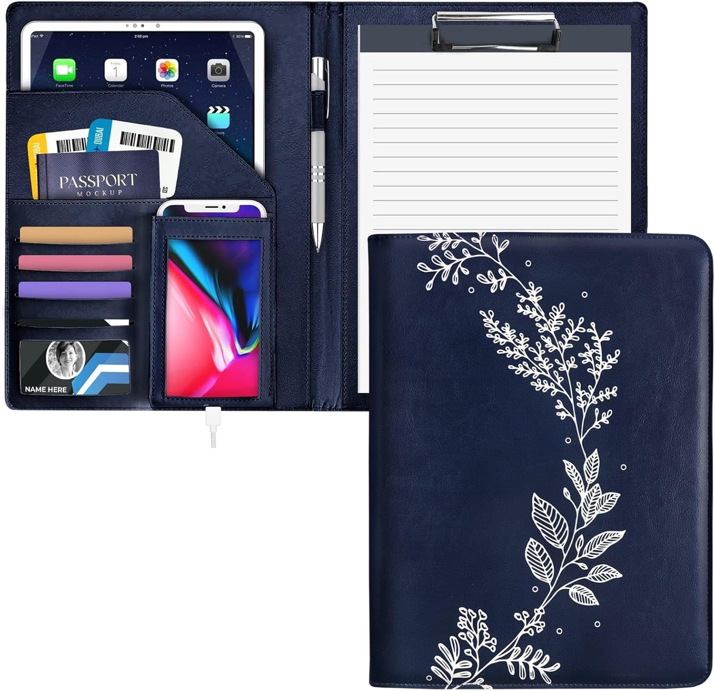 Leather Padfolio Daily Planner - Stay Organized