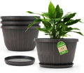 Quarut 14 Inch Plastic Flower Pot for Indoor Plants