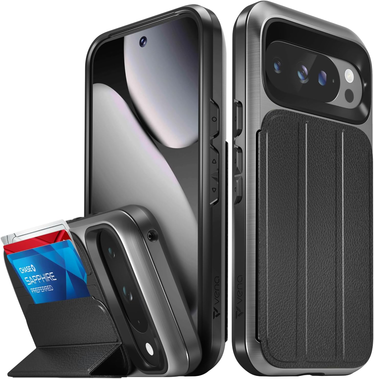 VENA vCommute Wallet Case for Google Pixel 10/10 Pro - Black