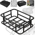 Rear Rack Bike Basket with Cargo Net and Liner - Large Durable Rack