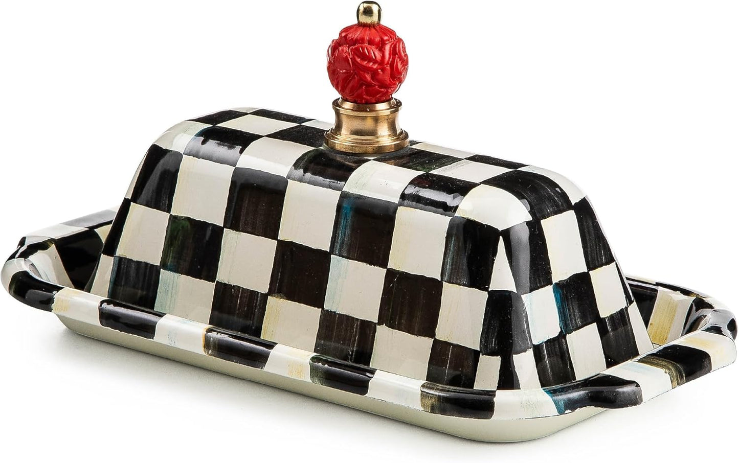 MACKENZIE-CHILDS Enamel Butter Box for Stylish Kitchen Decor