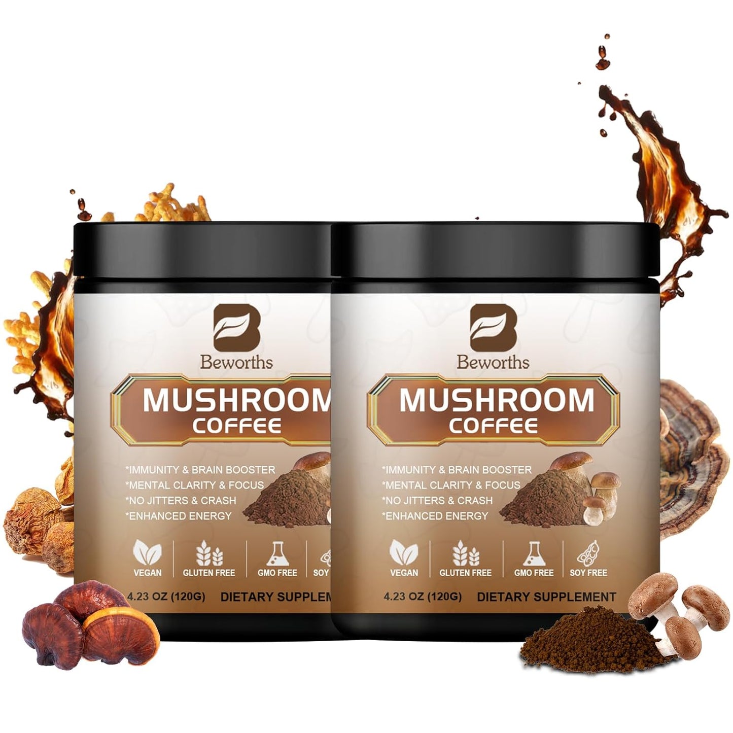 Immune Boost Focus Blend - 2Pack Mushroom Coffee