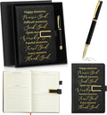 Christian Leather Prayer Journal Set A6 Notebook with Gift Box