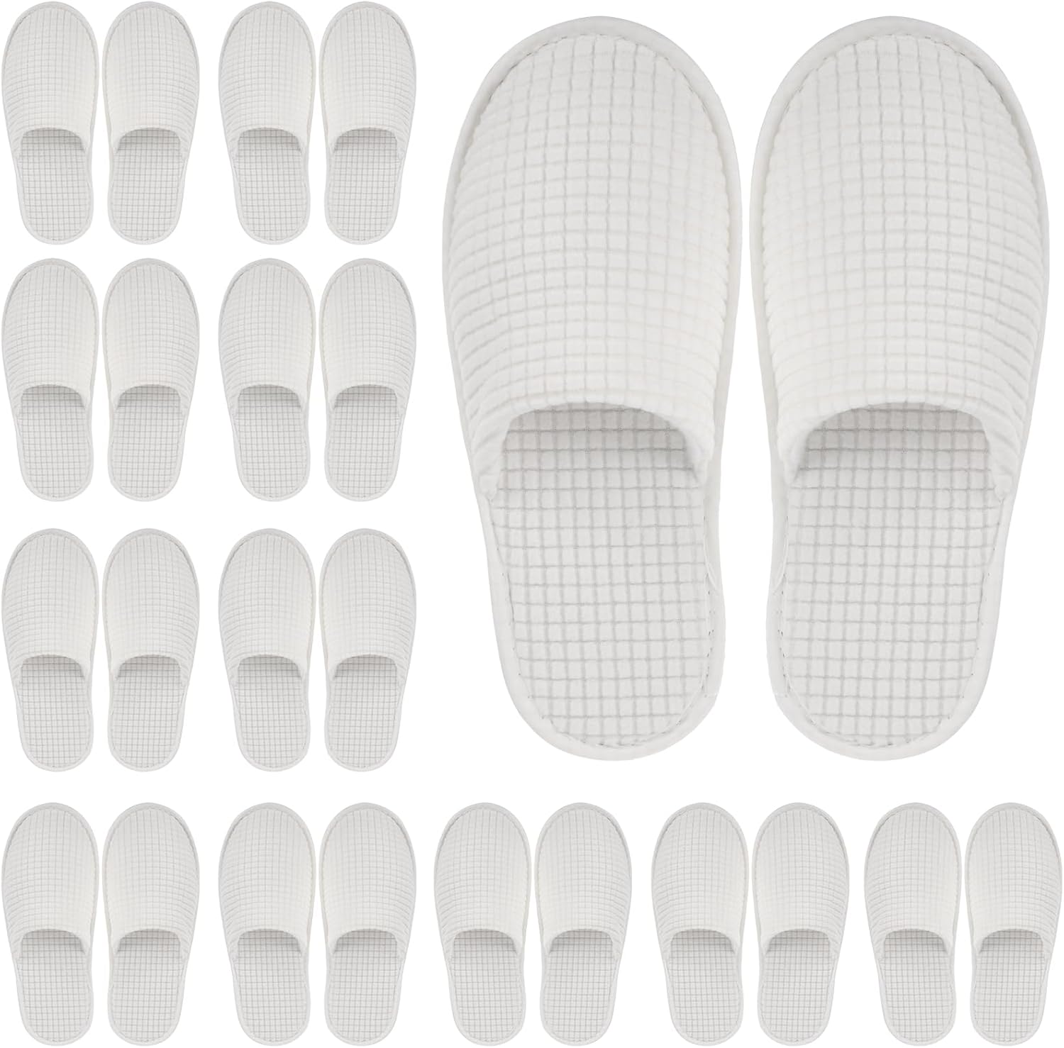 Geyoga 12 Pair House Slippers for Guests - Non Slip Travel Comfort