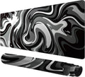 Large Gaming Mouse Pad - Black and White XL Desk Mat for Precision