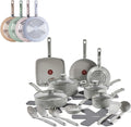T-Fal Refresh Ceramic Pots and Pans Set, 20-Piece - Eco-Friendly