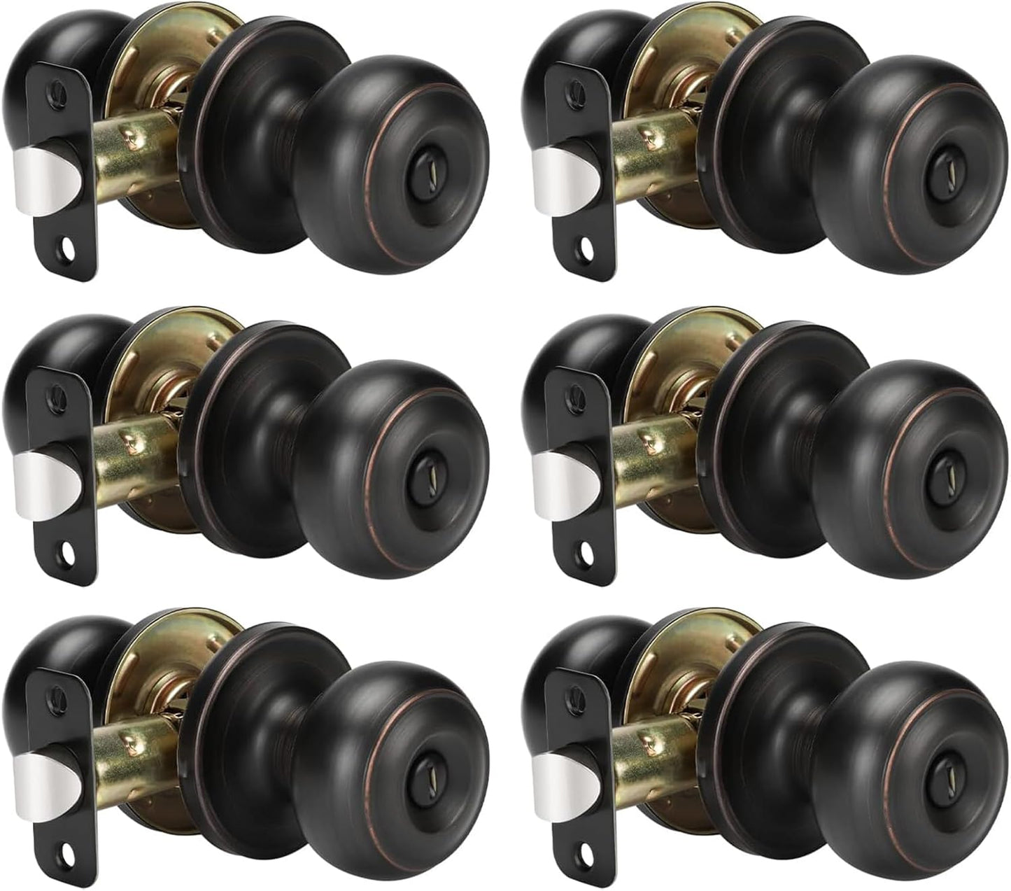 Haidms Oil Rubbed Bronze Door Knobs for Privacy Needs