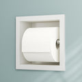 Neodrain Recessed Toilet Paper Holder - Flush White Stainless Steel