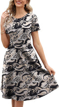 Women's Elegant Knee Length Vintage 50s A-Line Dress