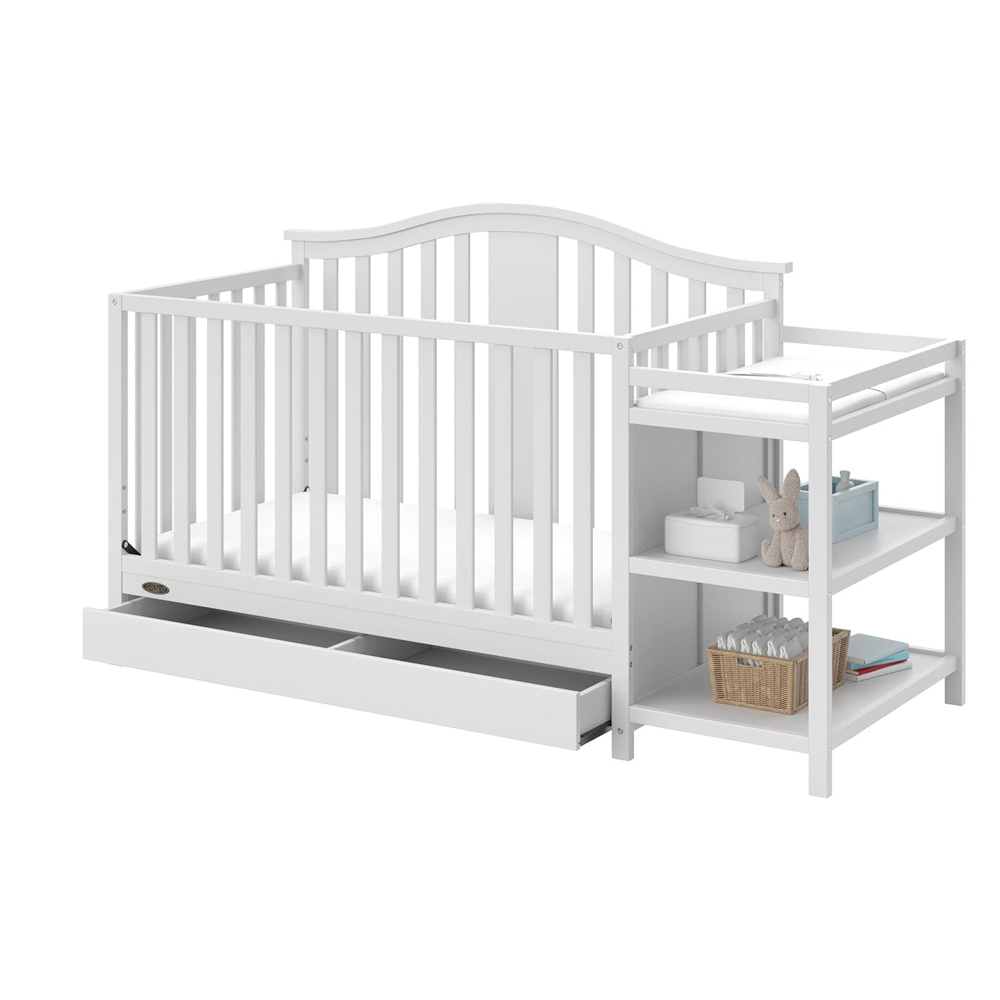 Graco Solano 4-in-1 Convertible Crib and Changer with Drawer