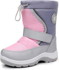 Kids Boys Girls Snow Boots - Water-resistant Winter Boots with Side