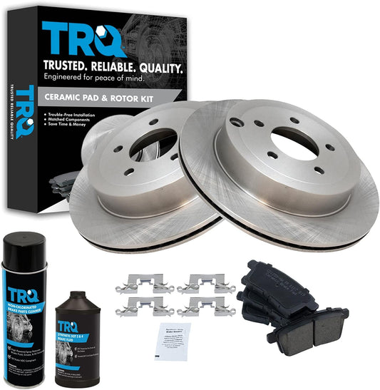 TRQ Front Brake Pad & Rotor Kit for Buick, Chevrolet, GMC