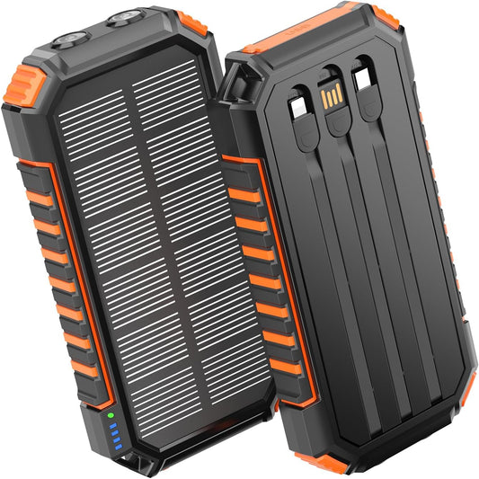 Hiluckey Solar Power Bank 27000mAh - Fast Charging Outdoor Charger