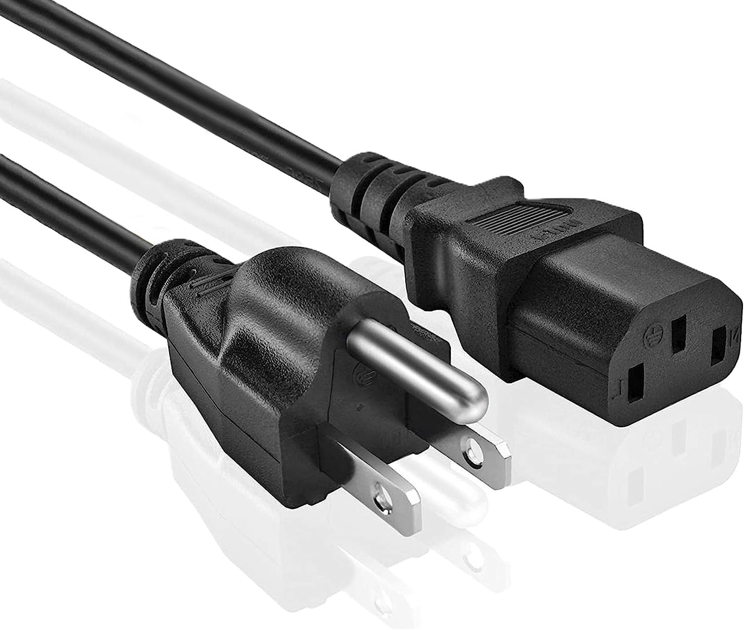 Premium 3-Prong AC Cord for PC & More - 3ft