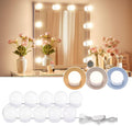 Consciot Hollywood LED Vanity Lights - 10 Bulbs, Dimmable, USB, Stick-on