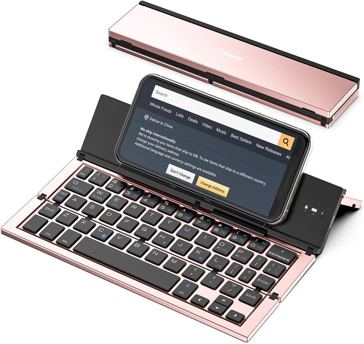 Geyes Bluetooth Keyboard: Portable Folding Travel Keyboard