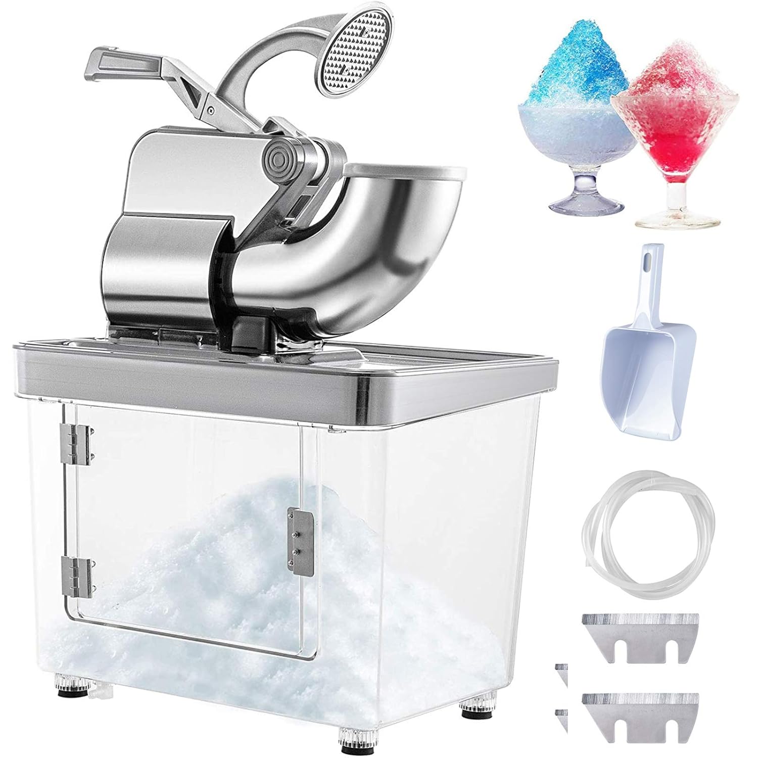 VEVOR 110V Commercial Ice Crusher for Snow Cones and Shaved Ice