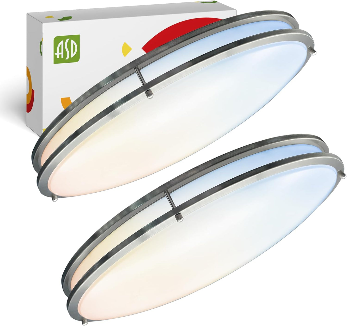 ASD LED 32 Inch Oval Flush Mount Light Fixture for Bright Spaces