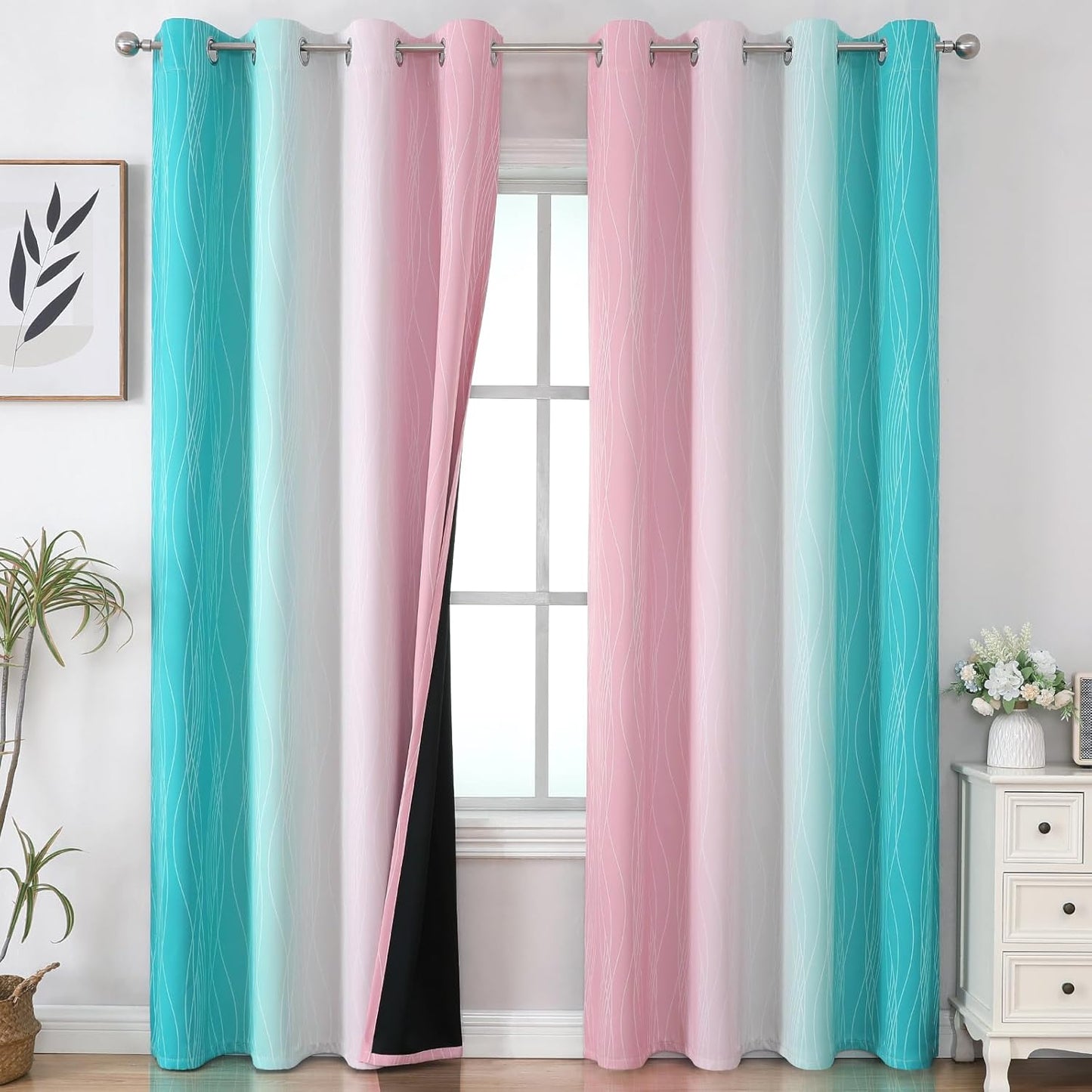 Ombre Blackout Curtains for Bedroom by Estelar Textiler