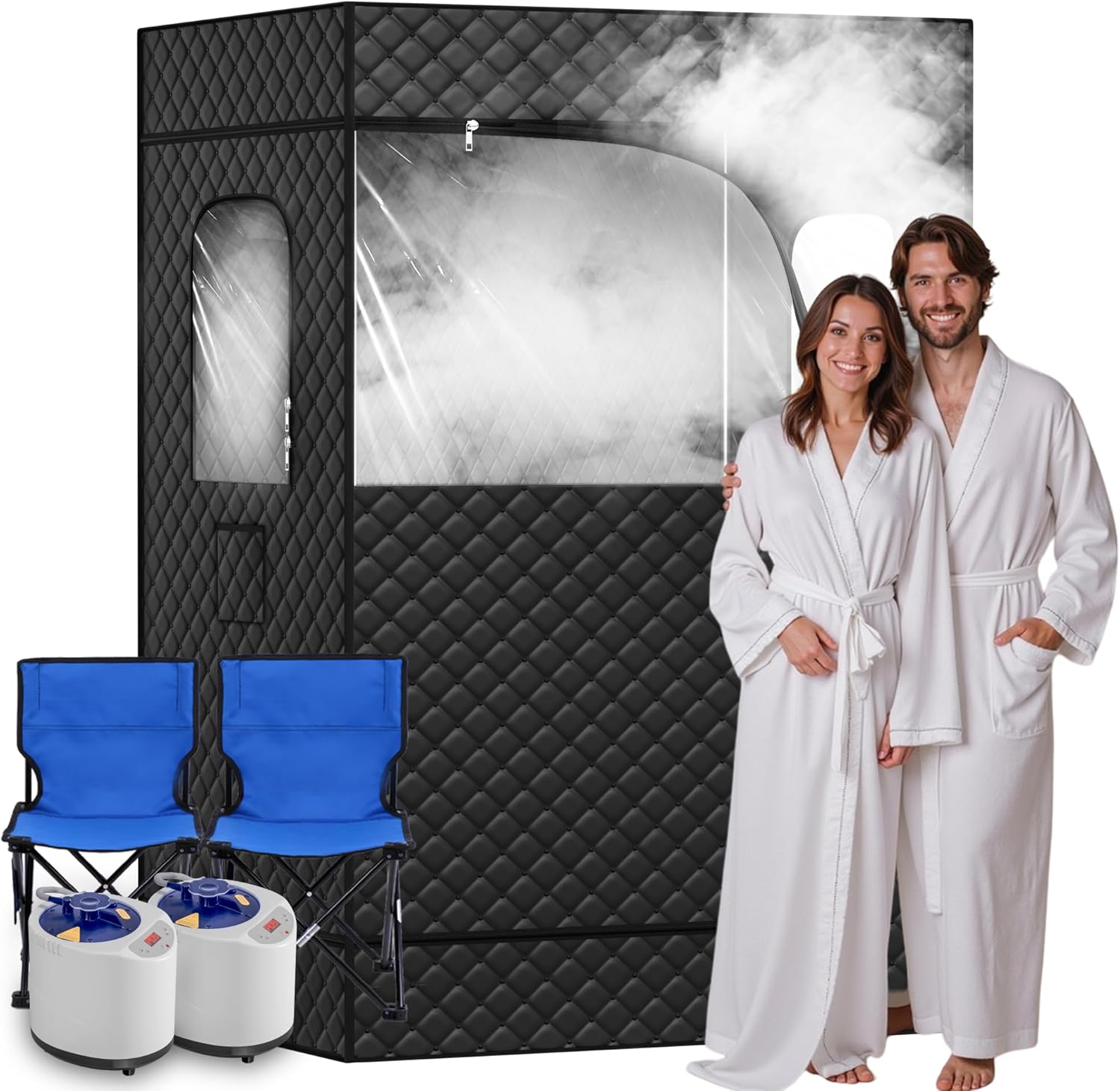 Urbansync 2 Person Portable Steam Sauna - Fast 8 Min Heating