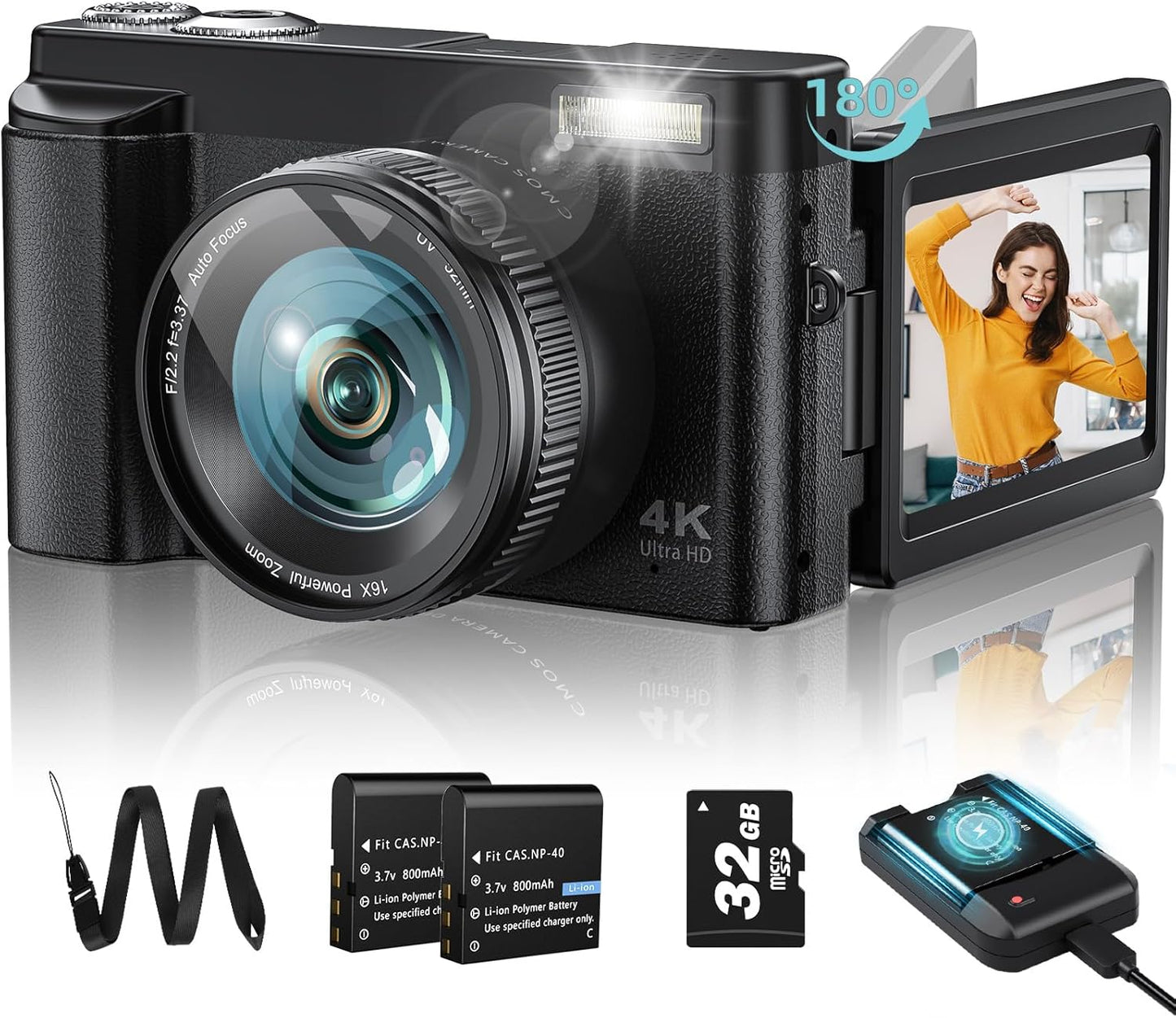 Ultimate Vlogging Camera Bundle - 48MP Autofocus 4K