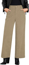 Corduroy Wide Leg Pants for Women High Waisted - Business Casual Fit