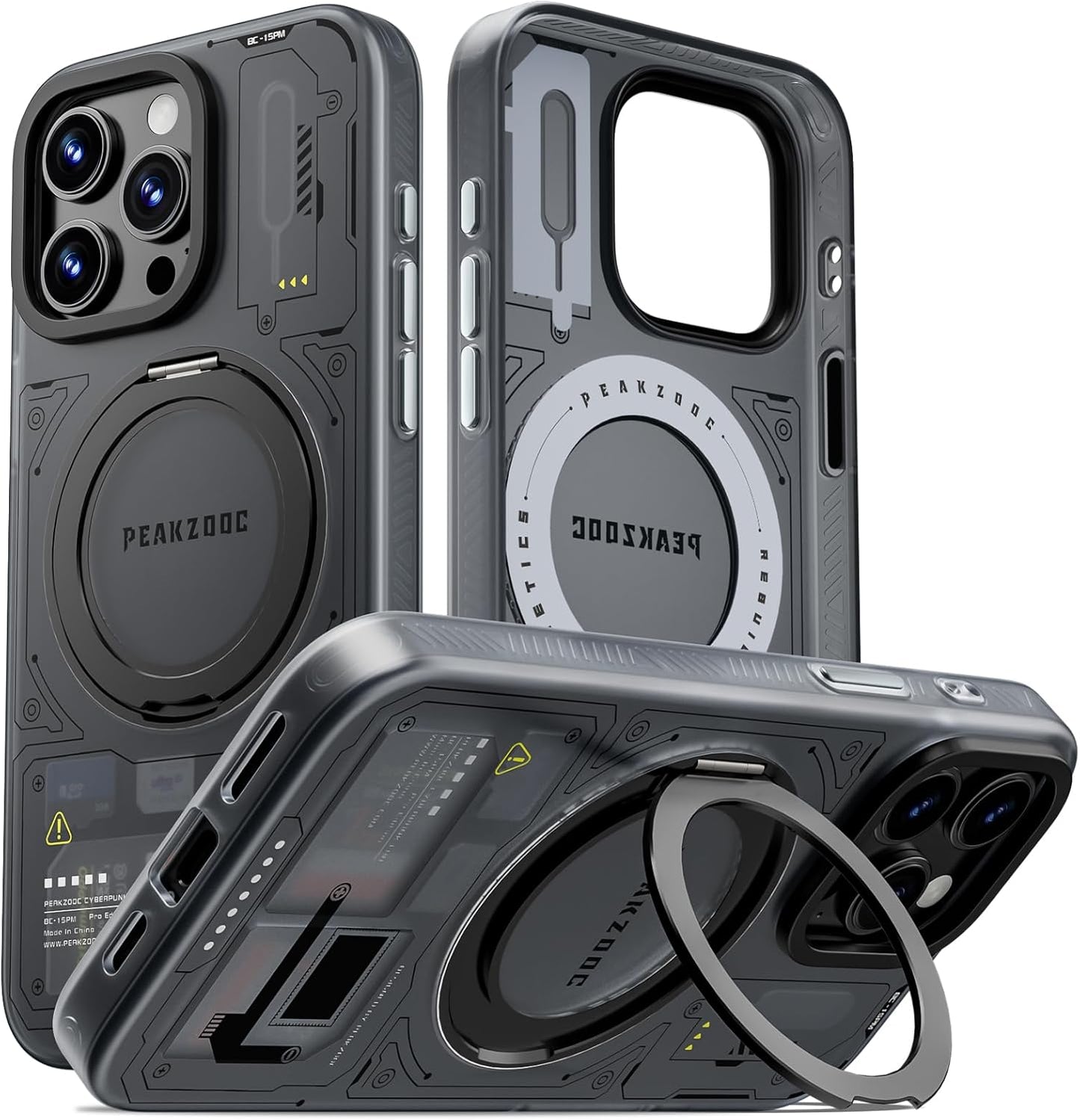 iPhone 15 Pro Case with 360 Rotating Stand and Drop Protection