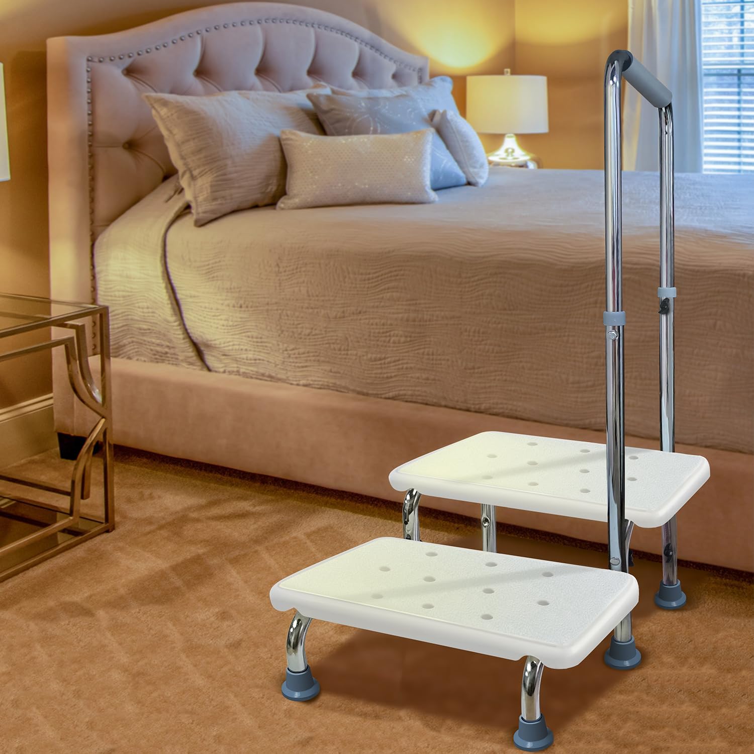 Aliseniors Step Stool with Handle for Seniors and Adults