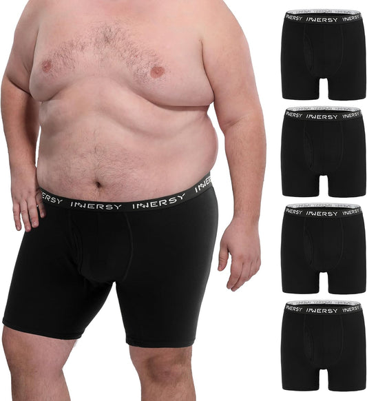 INNERSY Men's Big and Tall Boxer Briefs for Ultimate Comfort