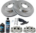 Front Brake Pad and Rotor Kit with Calipers for 2006-2010 Explorer