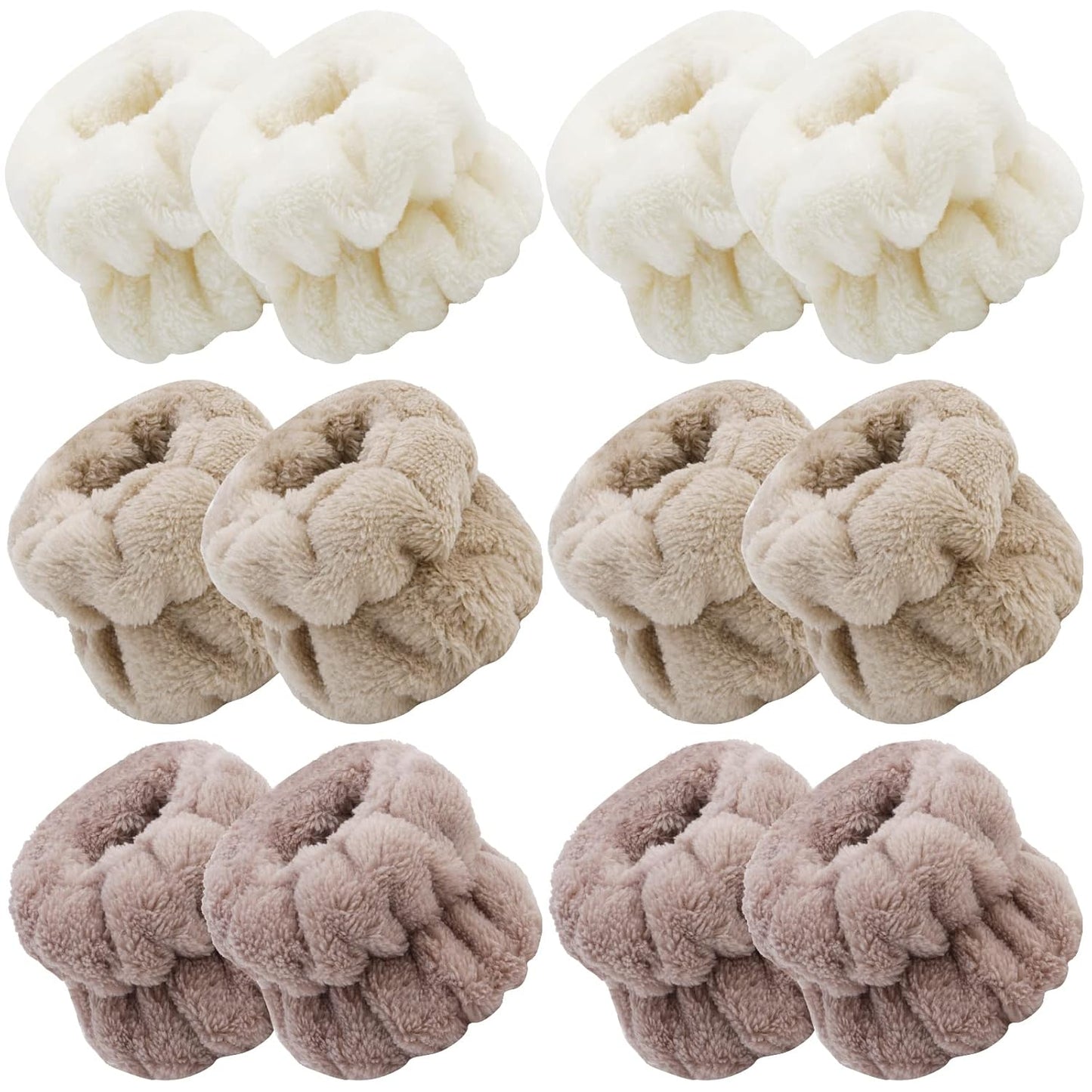 WHAVEL Absorbent Face Washing Wristbands (6 Pairs) - Prevent Spills!